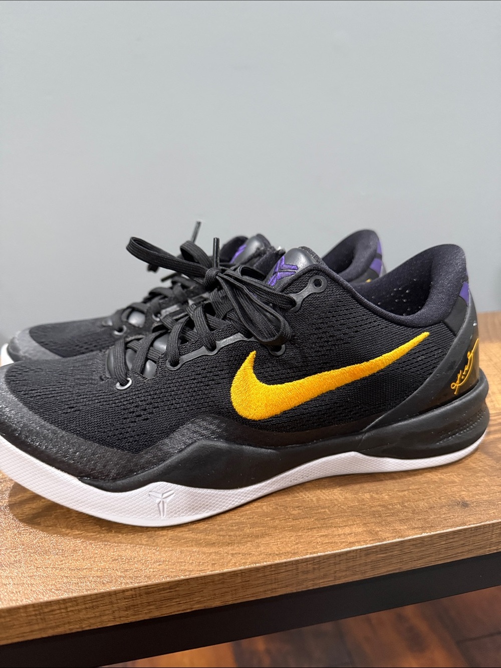 Nike Kobe VIII Proto Black & Gold Low-Top Sneakers